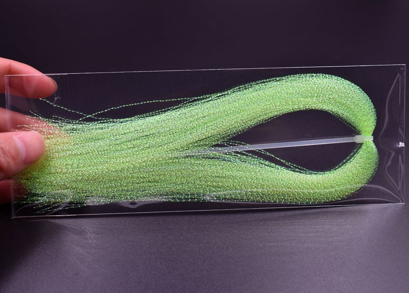 PHECDA PROFLY 10 Packs Crystal Flash Fly Fishing Line Fly Tying Material for Fishing Lure Dry Flies (10Packs Pearl Green) - Image 3